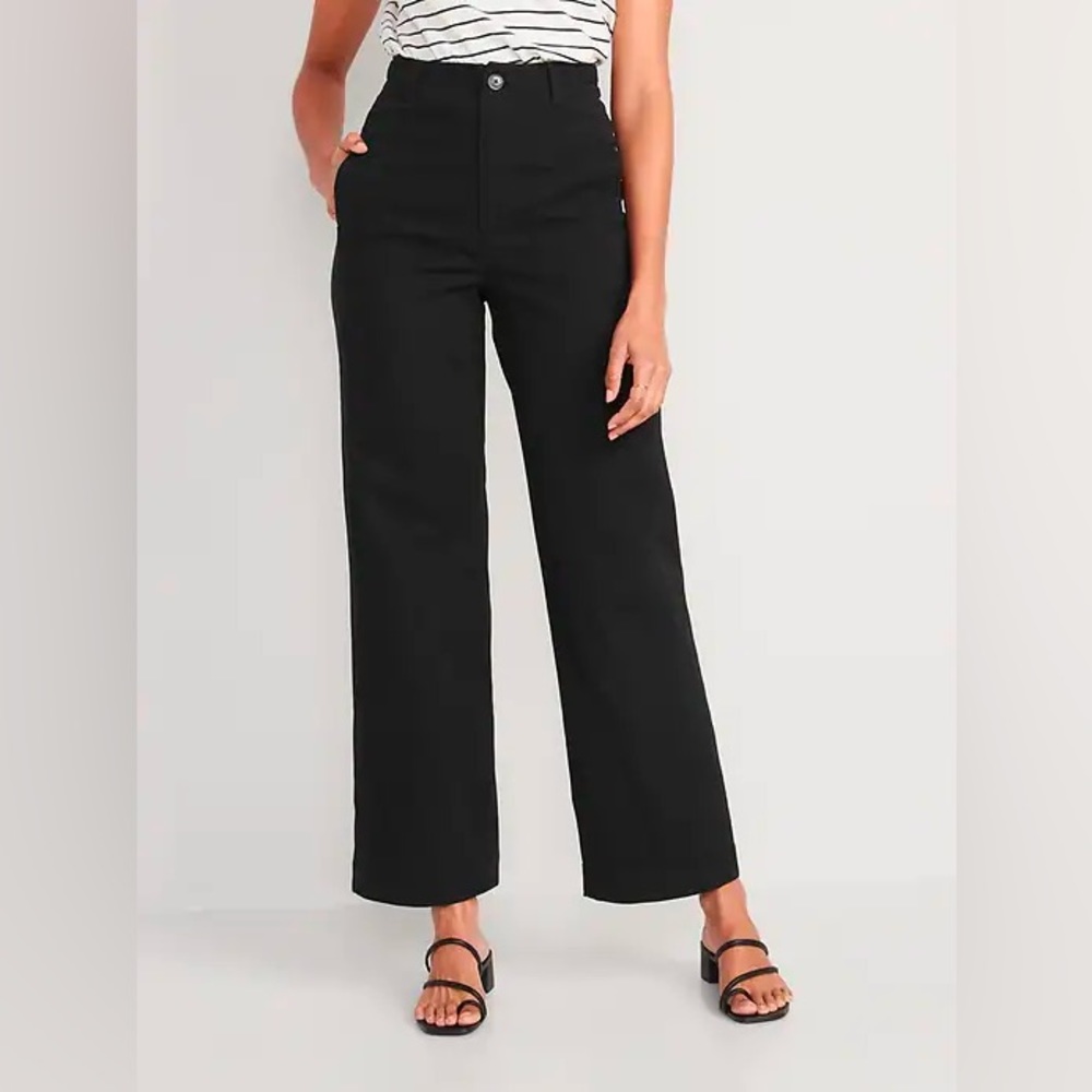 Old Navy High-Waisted Canvas Wide-Leg Workwear Pants NWT size 4